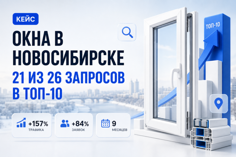 Кейс продвижения пластиковых окон в Новосибирске
