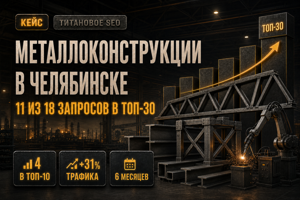 Металлоконструкции в Челябинске: 11 запросов в ТОП‑30